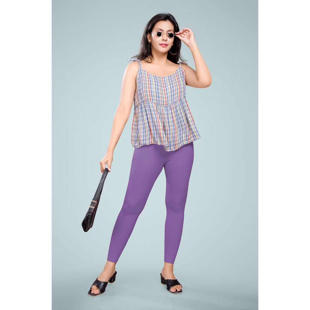 Miss Diya Ankle Length Western Wear Women's Legging, Lavender, 039