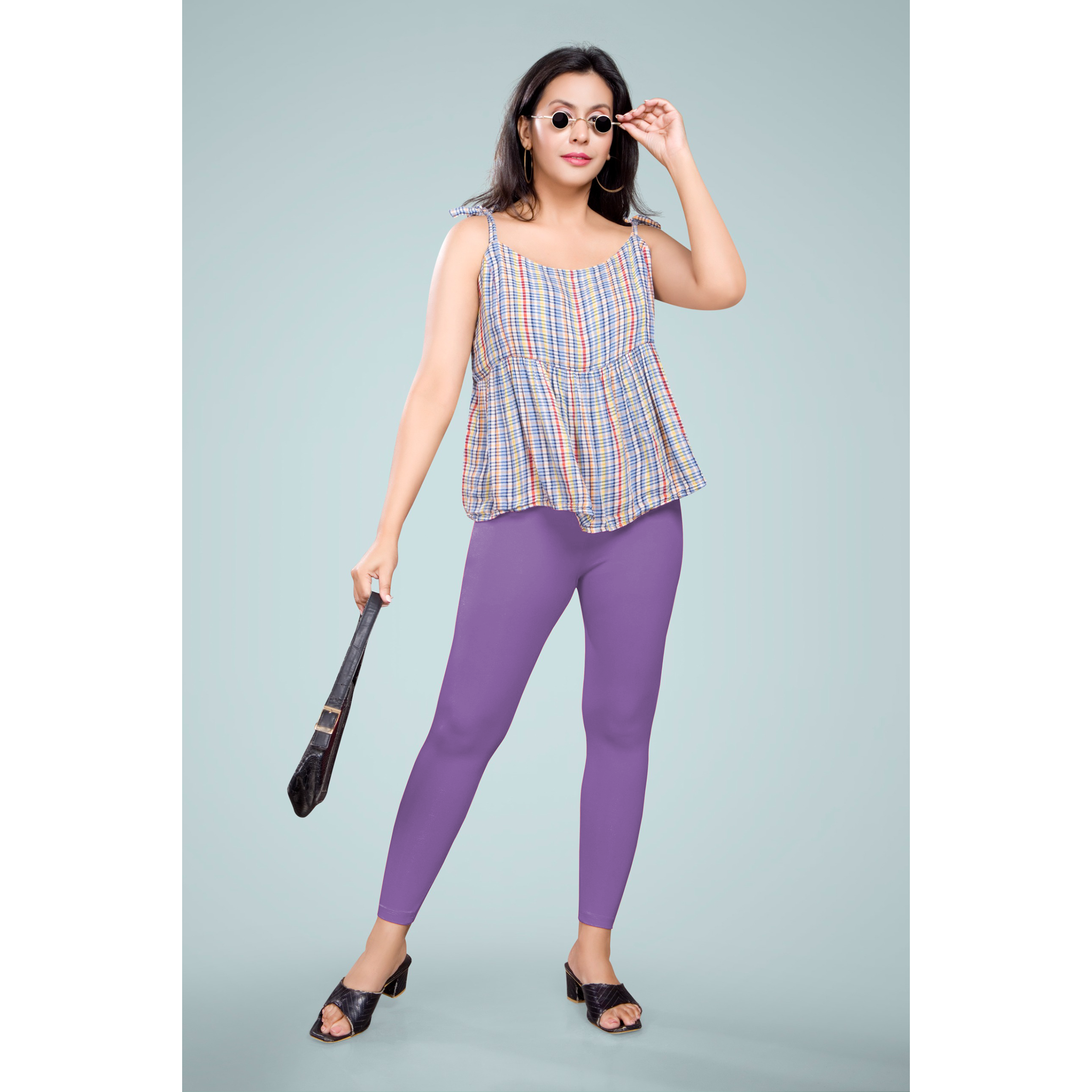 Miss Diya Ankle Length Western Wear Women's Legging, Lavender, 039
