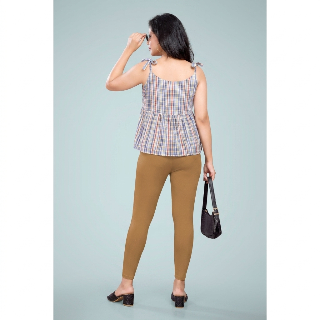 Miss Diya Ankle Length Western Wear Women's Legging, Caramel Brown, 040