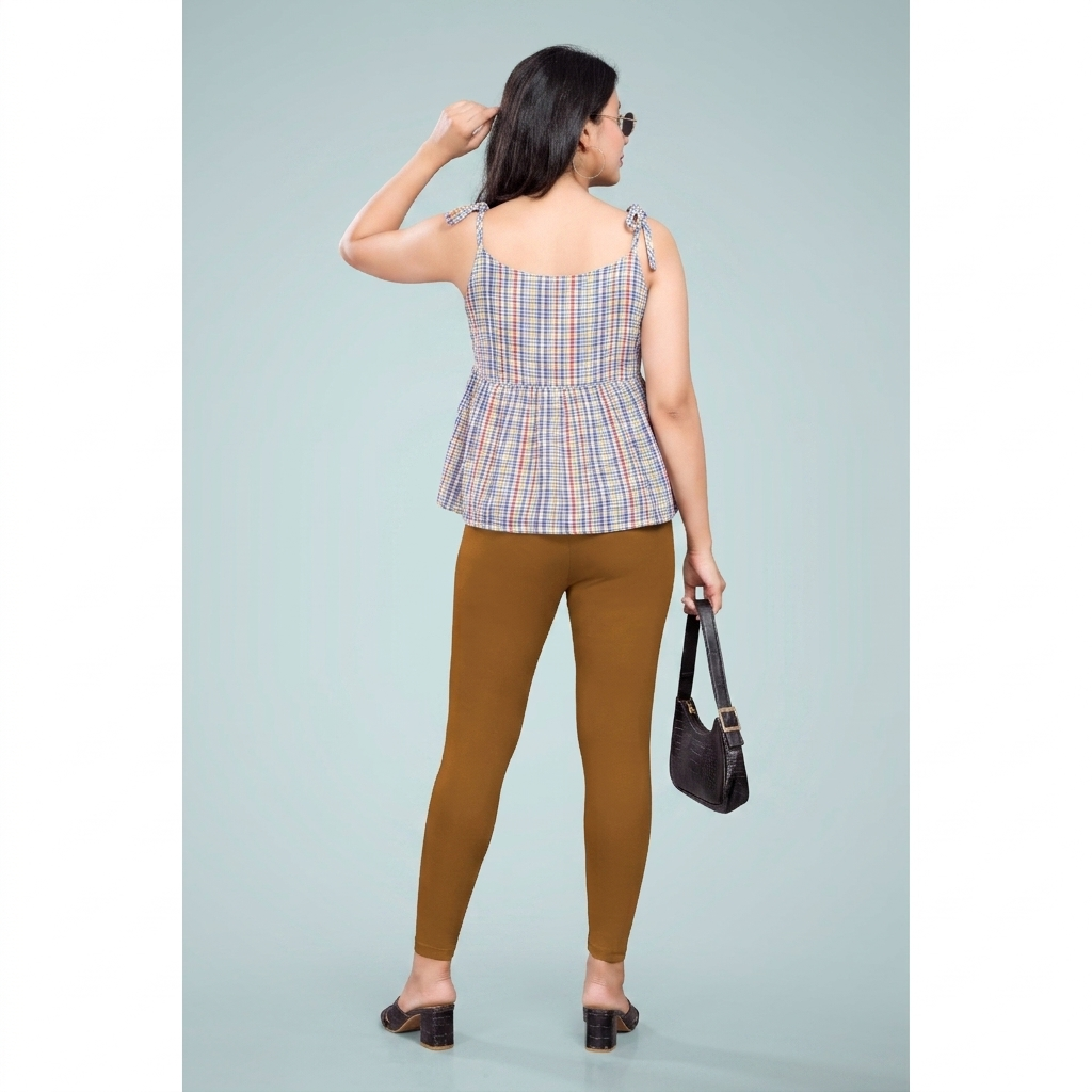 Miss Diya Ankle Length Western Wear Women's Legging, Copper Brown, 041
