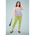 Miss Diya Ankle Length Western Wear Wonen's Legging, Pista Green, 043