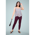 Miss Diya Ankle Length Western Wear Women's Legging, Dark Maroon, 046