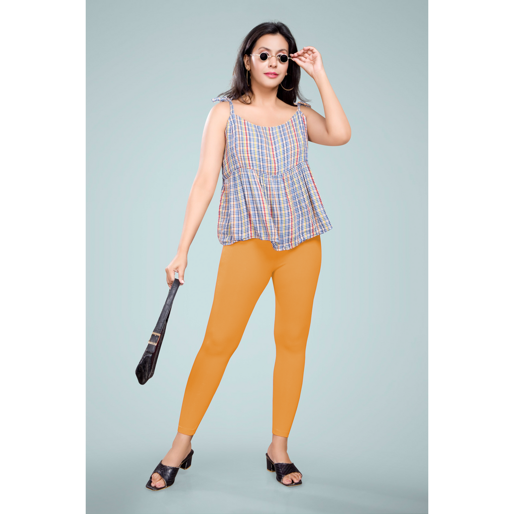 Miss Diya Ankle Length Western Wear Women's Legging, Peach, 048