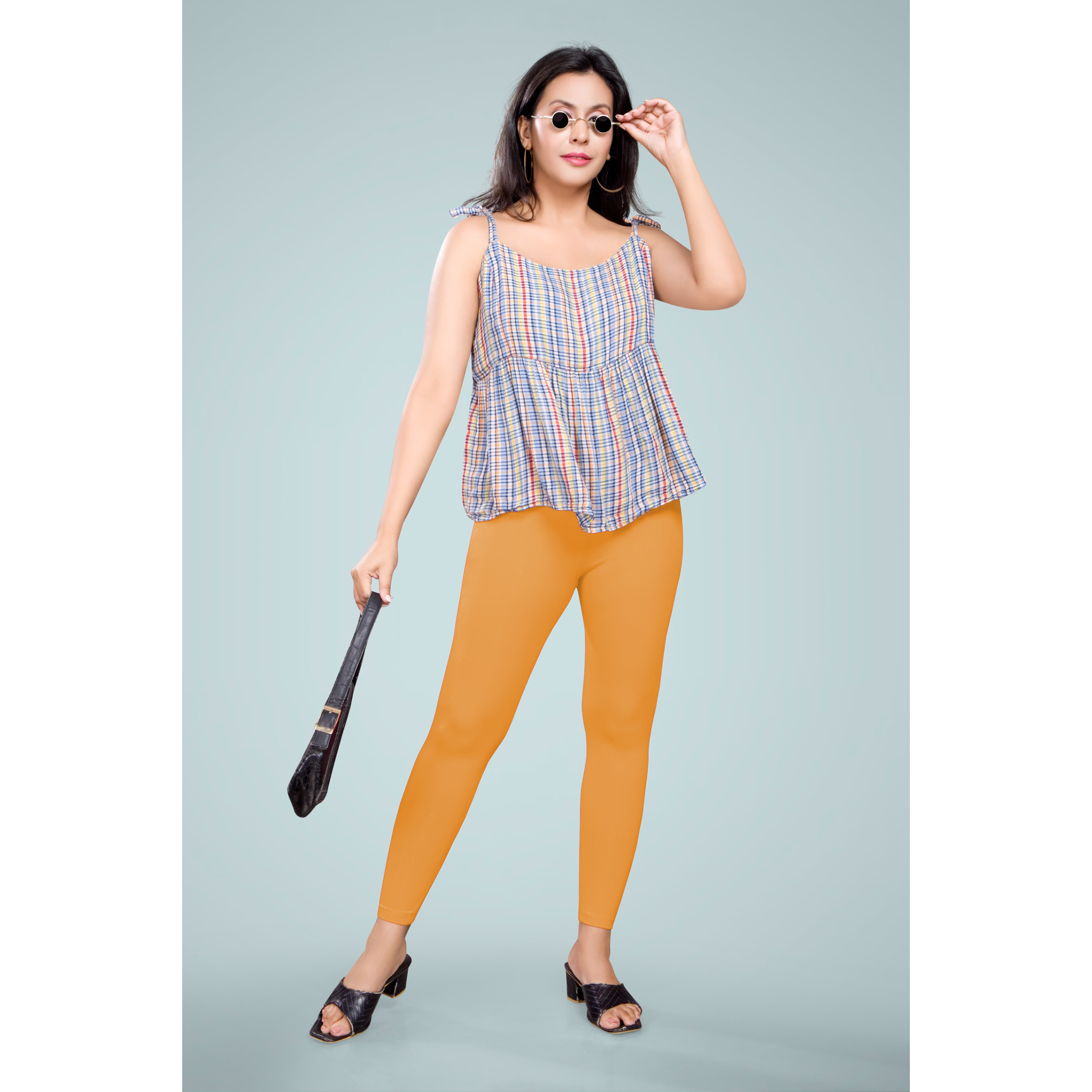 Miss Diya Ankle Length Western Wear Women's Legging, Peach, 048