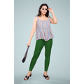 Miss Diya Ankle Length Western Wear Women's Legging, Forest Green, 051