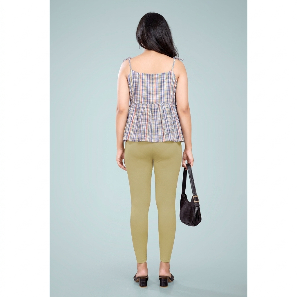Miss Diya Ankle Length Western Wear Women's Legging, Light Beige, 053