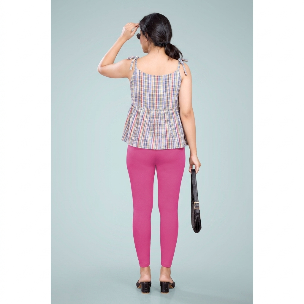 Miss Diya Ankle Length Western Wear Women's Legging, Hot Pink, 054