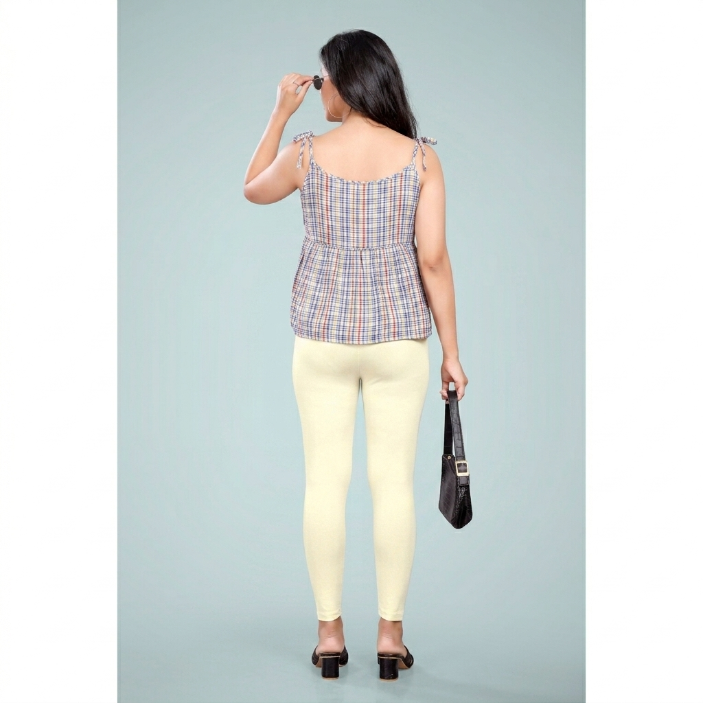 Miss Diya Ankle Length Western Wear Legging For Women's, Cream 017