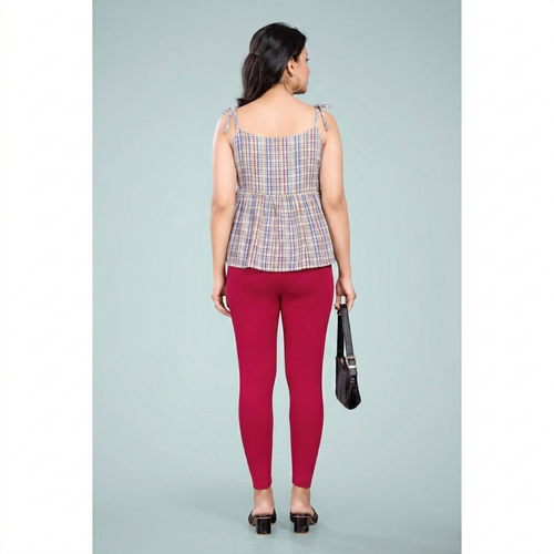 Miss Diya Ankle Length Western Wear Legging For Women's, Deep Pink 019