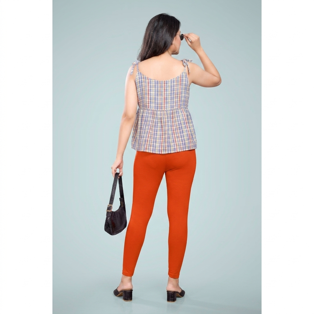 Miss Diya Ankle Length Western Wear Legging For Women's, Safety Orange 021