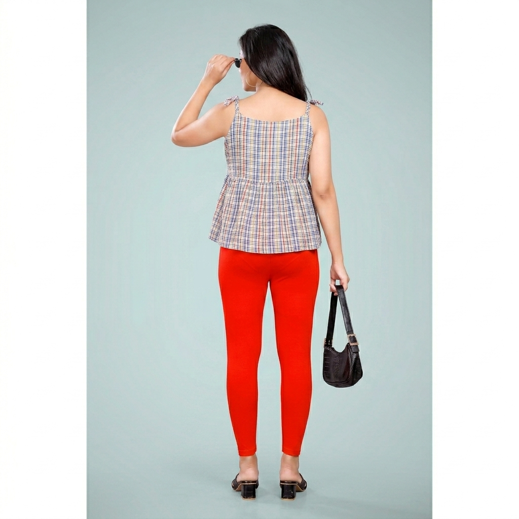 Miss Diya Ankle Length Western Wear Women's Legging, Orange Red, 055