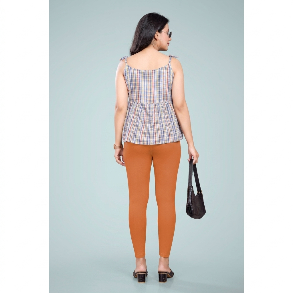 Miss Diya Ankle Length Western Wear Women's  Legging, Peach Orange, 037